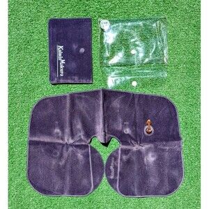 Kaimin Makura Travel Pillow Air Inflatable Compact Packable Soft Fuzzy VTG NOS